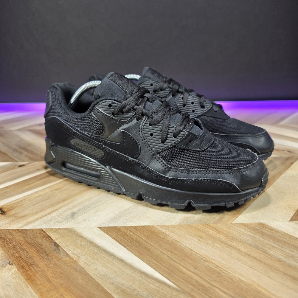 Nike Air Max 90 Triple Black Men's 10 Recraft Sneakers CN8490-003 Lifestyle